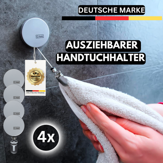 4x C-Hold | Der clevere und smarte Handtuchhalter VIERERPACK