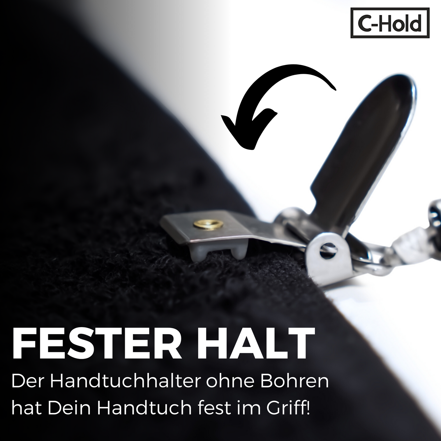 4x C-Hold | Der clevere und smarte Handtuchhalter VIERERPACK