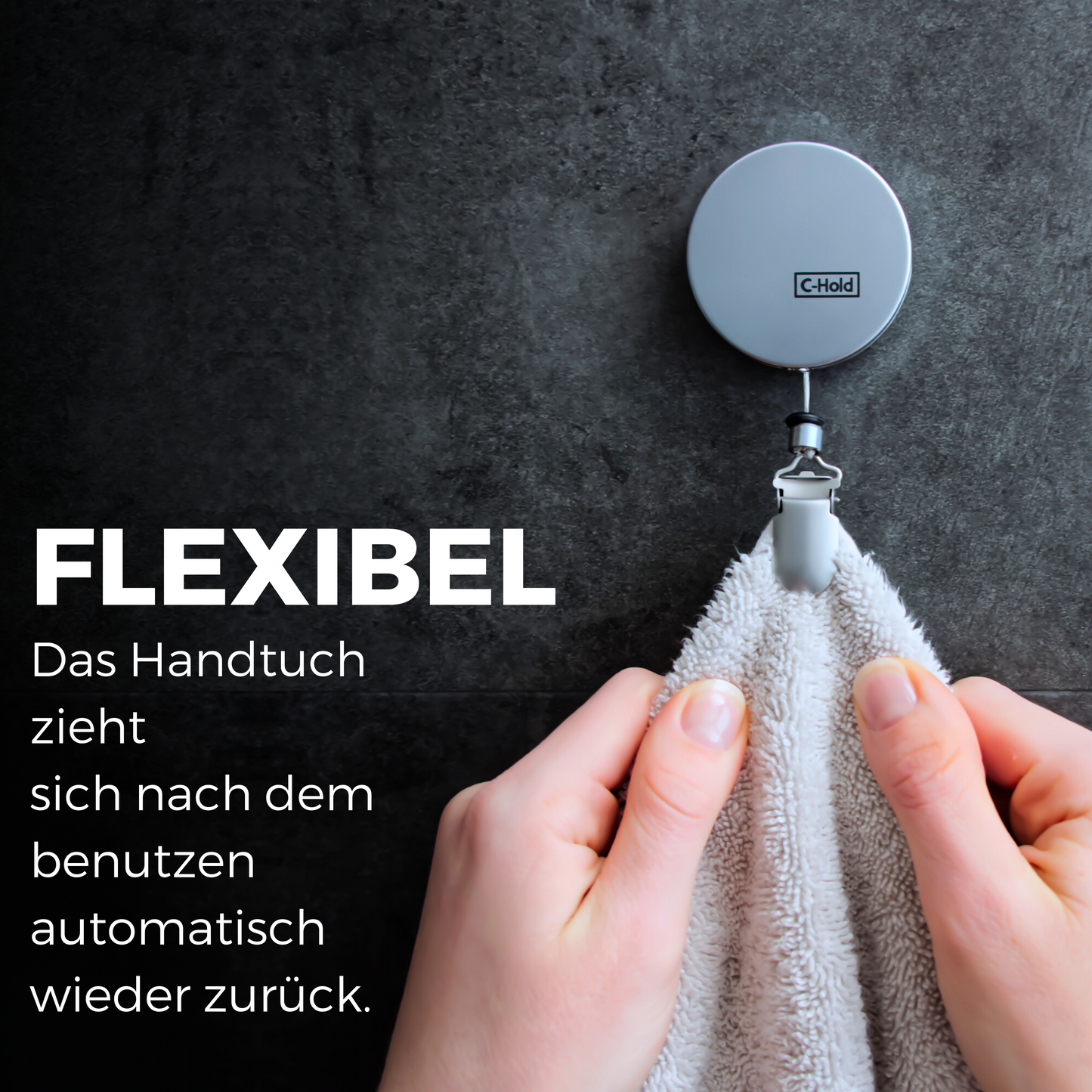 4x C-Hold | Der clevere und smarte Handtuchhalter VIERERPACK